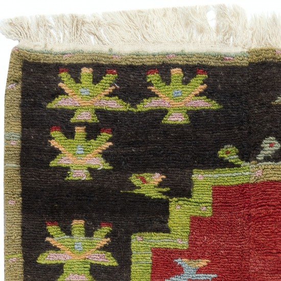 Small Handmade Rug, Vintage Turkish Prayer Rug, Decorative Prayer Mat