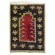 Small Handmade Rug, Vintage Turkish Prayer Rug, Decorative Prayer Mat