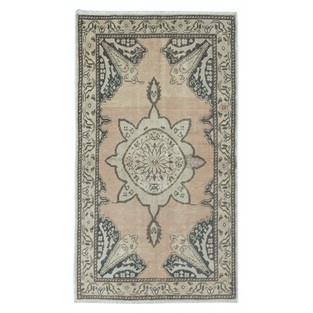 Vintage Handmade Oushak Rug for Country Homes, Rustic & Traditional Interiors