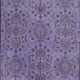 Modern Turkish Royal Purple Rug, Handmade Small Carpet, Upcycled Floor Covering
