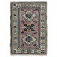 Hand Knotted Modern Turkish Accent Rug with Geometric Design, 100% Wool