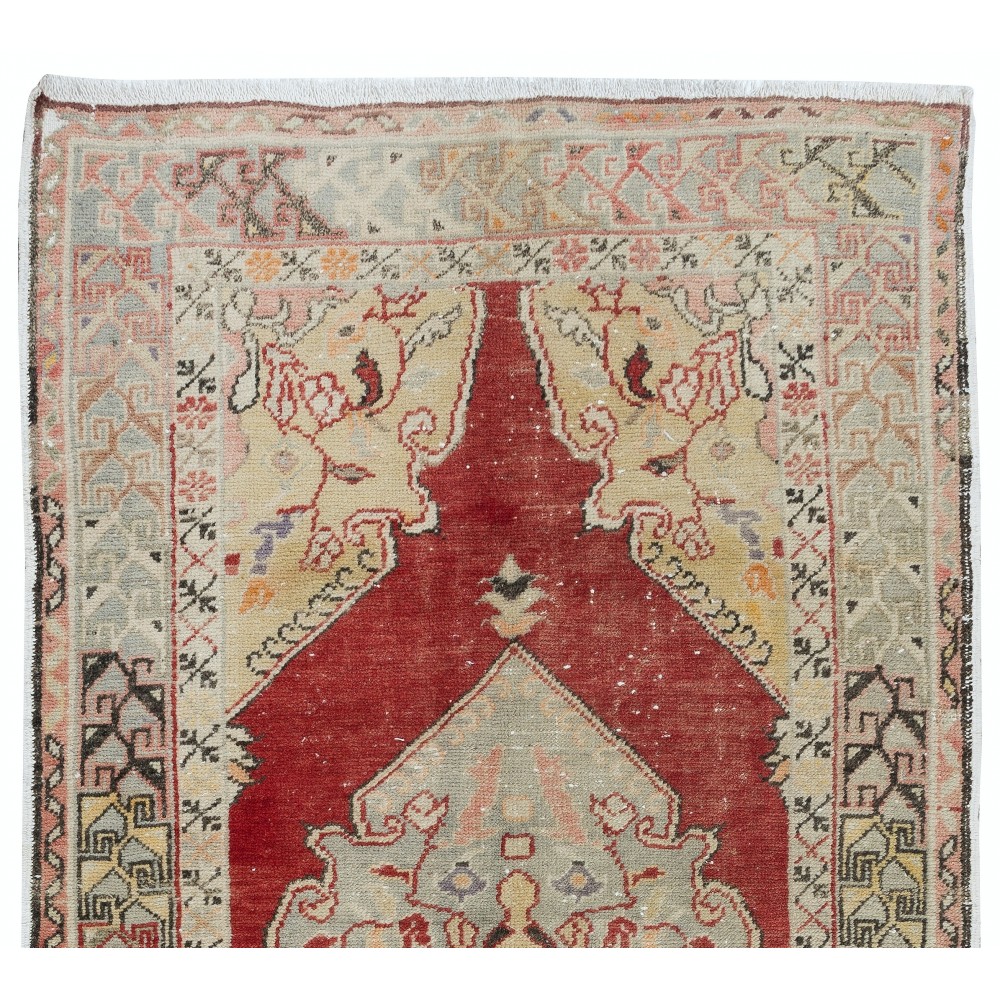 Traditional Vintage Handmade Turkish Tribal Village Rug Traditional Vintage Handmade Turkish Tribal Village Rug