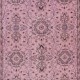 Handmade Pink Rug with Rustic Italian Mediterranean Style, Contemporary Turkish Small Carpet