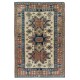 Traditional Vintage Handmade Turkish Area Rug with Medallions, Colorful Unique Carpet