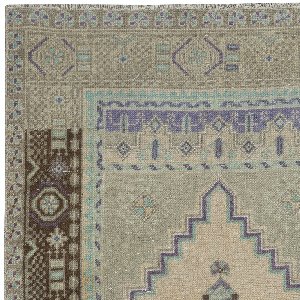 Hand Knotted Oriental Rug, Vintage Turkish Village Carpet, 100% Wool