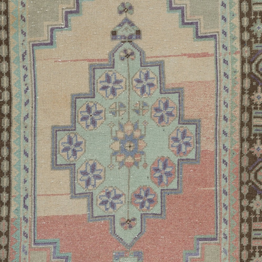 Hand Knotted Oriental Rug, Vintage Turkish Village Carpet, 100% Wool