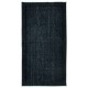 Handmade Area Rug with in Black Colors, Contemporary Turkish Carpet