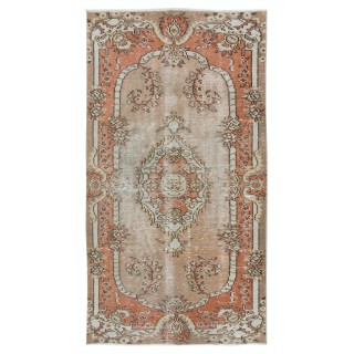 Vintage Hand Knotted Anatolian Rug in Muted Colors