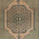 Green Accent Rug, Handmade Turkish Carpet, Geometric Medallion Design Floor Covering