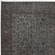 Handmade Turkish Rug in Dark Gray, Great 4 Modern Interiors