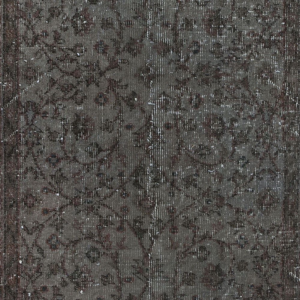 Handmade Turkish Rug in Dark Gray, Great 4 Modern Interiors