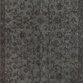 Handmade Turkish Rug in Dark Gray, Great 4 Modern Interiors