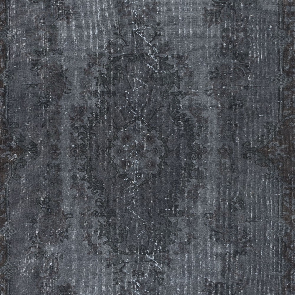 Handmade Turkish Small Area Rug in Gray Tones, Ideal for Modern Home and Office Decor