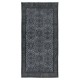 Floral Patterned Handmade Turkish Accent Rug in Gray, Ideal for Contemporary Interiors