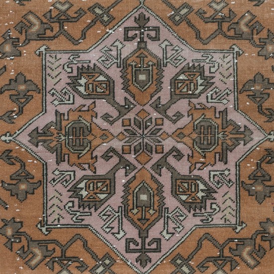 One of a Kind Vintage Tribal Rug, Handmade Turkish Carpet, Ca 1960
