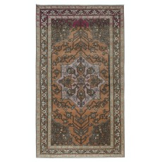 One of a Kind Vintage Tribal Rug, Handmade Turkish Carpet, Ca 1960