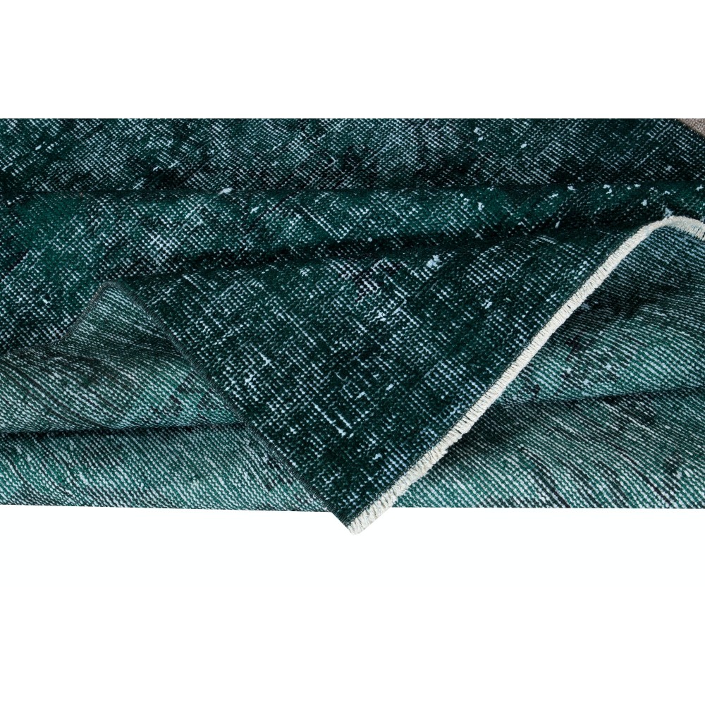 Home Decor Rug, Green Floor Covering, Small Wool and Cotton Rug, Modern Handmade Turkish Carpet