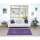 Violet Purple Handmade Small Rug from Turkey, Great 4 Modern Interiors