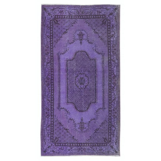Violet Purple Handmade Small Rug from Turkey, Great 4 Modern Interiors