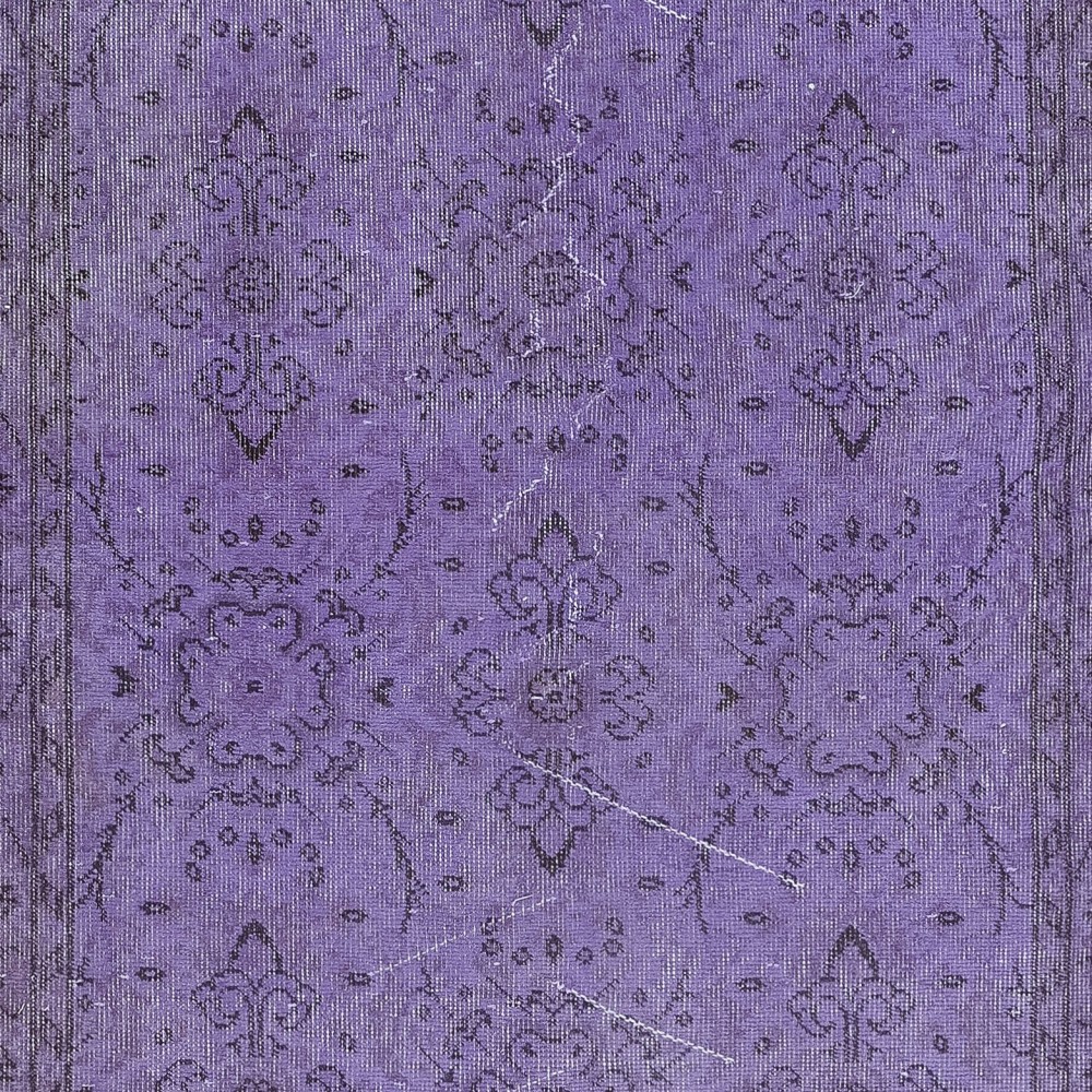 Purple Area Rug, Handmade Kitchen Rug, Upcycled Turkish Carpet for Entrway Decor