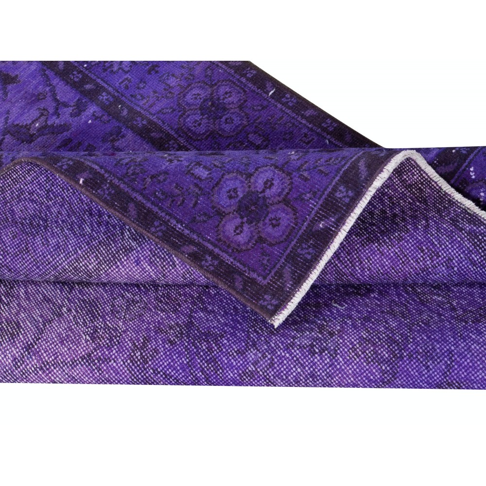 Hand Knotted Modern Violet Purple Small Rug from Turkey