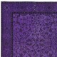 Hand Knotted Modern Violet Purple Small Rug from Isparta, Turkey