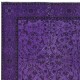 Hand Knotted Modern Violet Purple Small Rug from Turkey