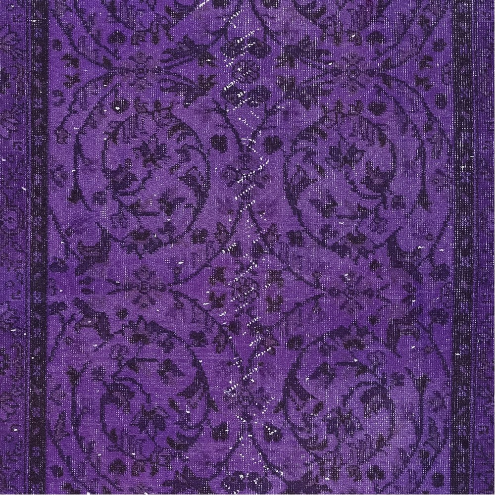 Hand Knotted Modern Violet Purple Small Rug from Turkey