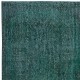 Vintage Green Accent Rug, Handwoven and Handknotted in Turkey