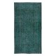 Vintage Green Accent Rug, Handwoven and Handknotted in Turkey
