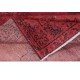 Red Handmade Turkish Rug for Entryway & Kitchen Decor, Modern Redyed Carpet for Living Room