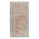 Romantic Vintage Handmade Turkish Rug in Soft Red & Beige with Botanical Design