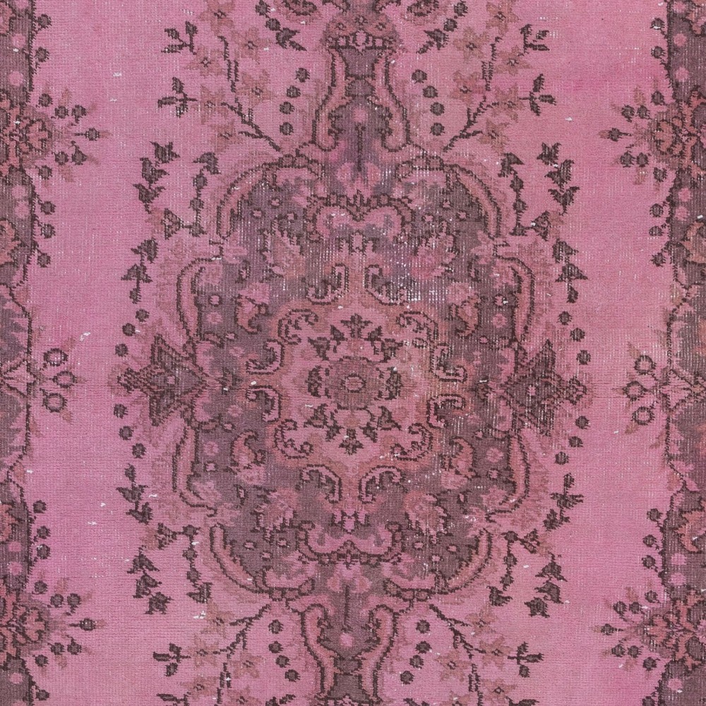 Handmade Turkish Accent Rug in Pink, Small Kitchen Rug, Bedroom Carpet
