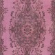 Handmade Turkish Accent Rug in Pink, Small Kitchen Rug, Bedroom Carpet