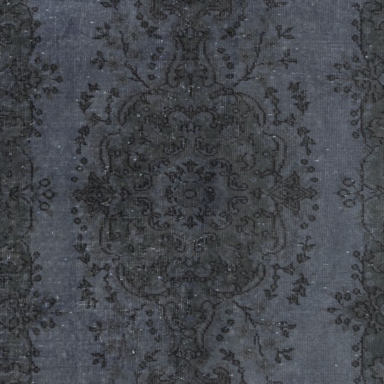 Handmade Turkish Accent Rug in Gray, Ideal for Contemporary Interiors