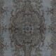 Handmade Gray Indoor Outdoor Rug with Medallion Design, Contemporary Turkish Small Carpet