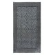 Handmade Small Rug with Botanical Design and Gray Background from Turkey