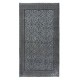 Handmade Small Rug with Botanical Design and Gray Background from Isparta, Turkey