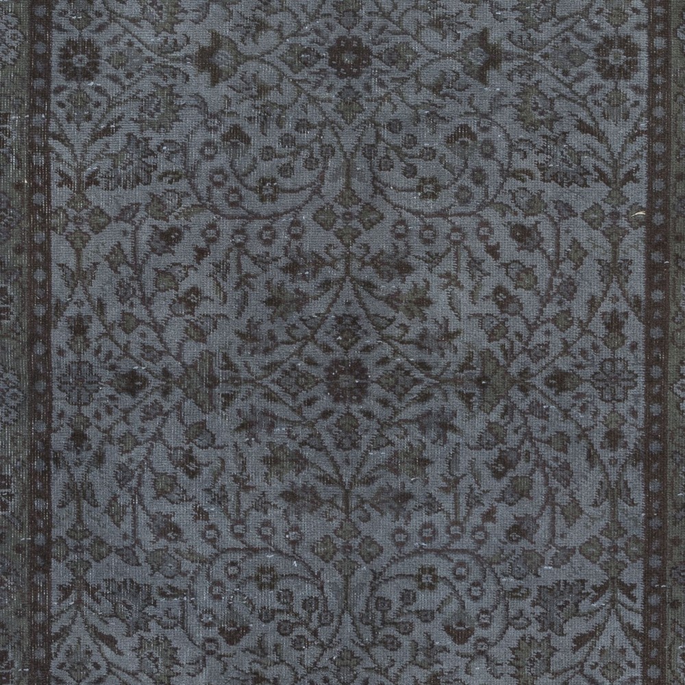 Dark Steel Gray Modern Area Rug, Handwoven and Handknotted in Turkey