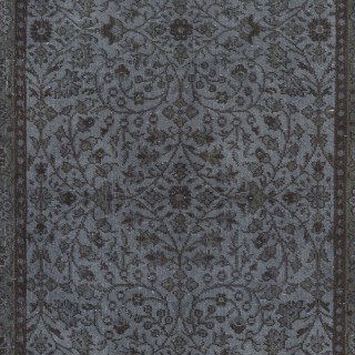 Dark Steel Gray Modern Area Rug, Handwoven and Handknotted in Turkey
