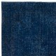 Navy Blue Handmade Rug for Living Room, Modern Royal Blue Turkish Carpet for Dining Room & Kitchen