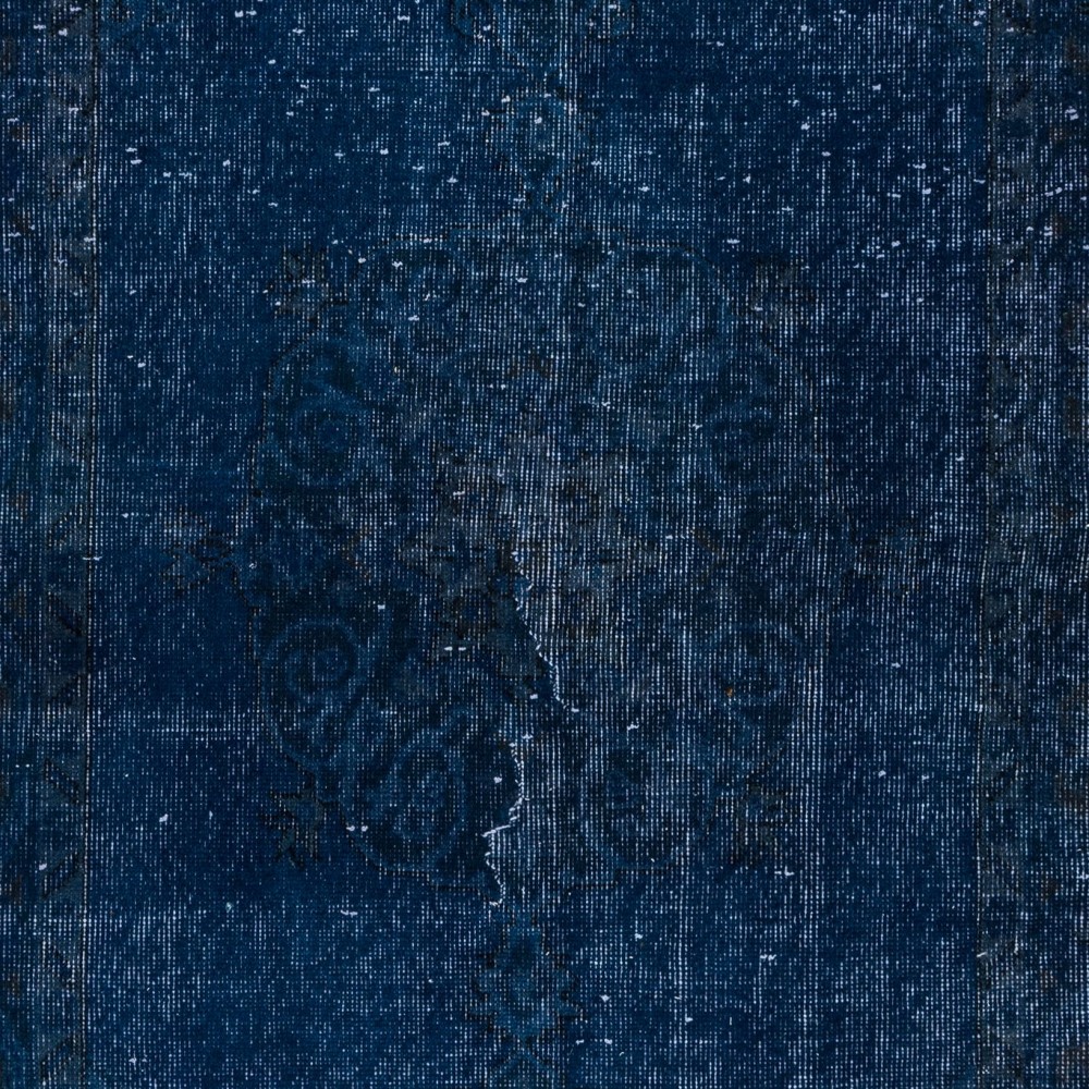 Navy Blue Handmade Rug for Living Room, Modern Royal Blue Turkish Carpet for Dining Room & Kitchen