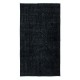 Turkish Area Rug in Black for Dining Room, Handmade Carpet for Living Room & Entryway
