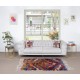 Multicolor Handmade Shag Pile Mohair Tulu Rug with Fringe, Vintage Shaggy Carpet, 100% Mohair Wool