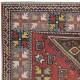 Semi Antique Turkish Bergama Rug in Red Color, 100% Wool