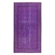 Contemporary Living Room Carpet in Purple, Hand Knotted Turkish Area Rug