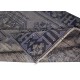 Turkish Runner Rug Kitchen, Handmade Corridor Carpet in Gray, Black & Purple Tones, Modern Rug for Hallway Decor