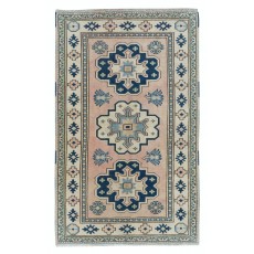 Vintage Hand Knotted Turkish Area Rug for Living Room and Dining Room, 100% Wool