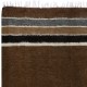 Kurdish Soft Mohair Kilim Rug. Floor Covering & Wall Hanging. Eastern Anatolia Sofa Throw. Vintage Bed Cover. Brown Blanket