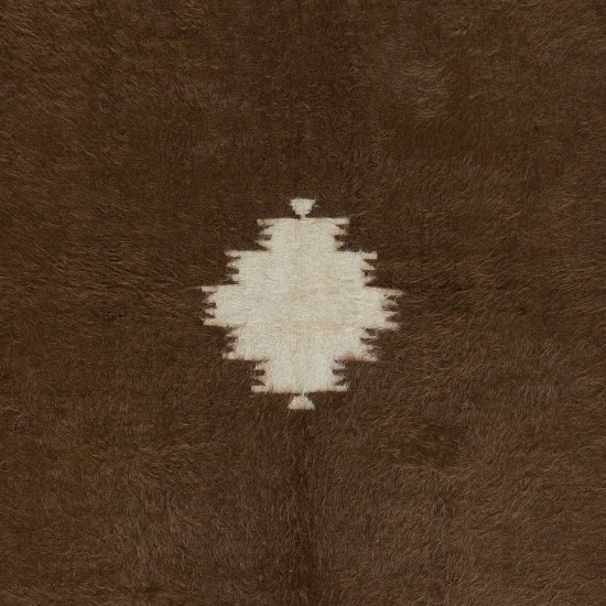 Kurdish Soft Mohair Kilim Rug. Floor Covering & Wall Hanging. Eastern Anatolia Sofa Throw. Vintage Bed Cover. Brown Blanket